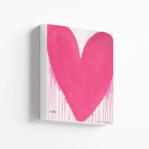 In My Heart Pink Art Print Artwork by Kerri Rosenthal for living room wall decor