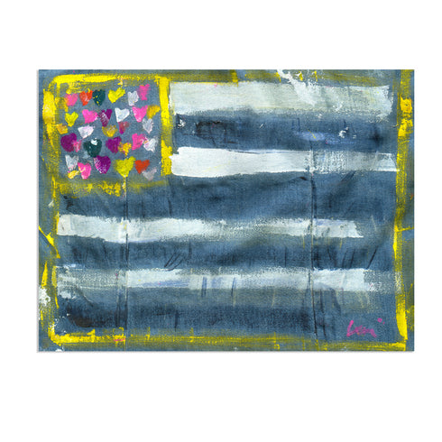 In Love We Trust So Much wall art print - Unique flag artwork gifts for living room, bedroom or any space wall art decor by Kerri Rosenthal