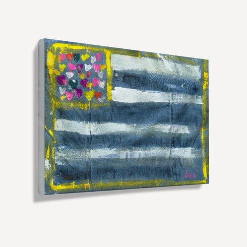 In Love We Trust So Much wall art print - Unique flag artwork gifts for living room, bedroom or any space wall art decor by Kerri Rosenthal