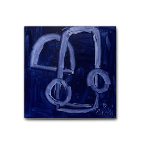 In The Mood, blue original painting on stretched canvas - Unique original artwork gifts for the living room, bedroom or any space home decor by Kerri Rosenthal