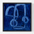 In The Mood, blue stretched canvas wall art print. Unique artwork for living room wall decor by Kerri Rosenthal