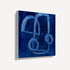 In The Mood, blue stretched canvas wall art print. Unique artwork for living room wall decor by Kerri Rosenthal