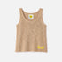KR sleeveless beige sweater tank top with "Loved" embroidery - Shop women's cute cotton tank tops by Kerri Rosenthal