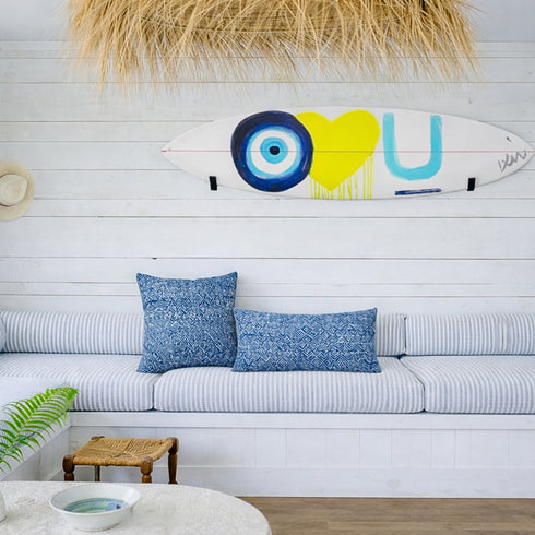 Jayney Reverse Indigo blue decorative square and lumbar throw pillows - Shop modern throw pillows by Kerri Rosenthal