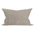 The Jayney Taupe lumbar throw pillow with a geometric pattern in beige, tan, and taupe by Kerri Rosenthal