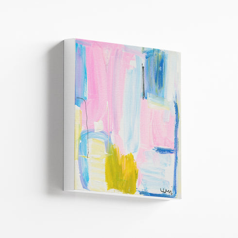 Jolly Rancher colorful modern abstract wrapped canvas wall art print - original artwork Kerri Rosenthal