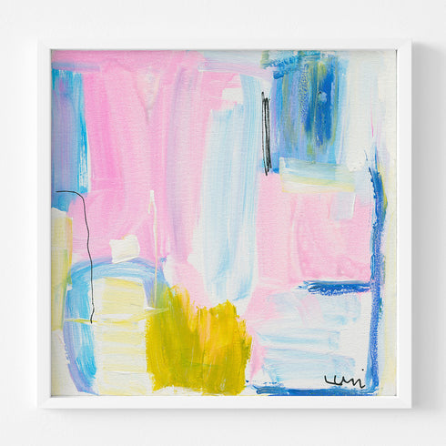 Jolly Rancher colorful modern abstract black frame wall art print - original artwork Kerri Rosenthal