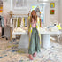 Kerri Rosenthal Golden Duster in viscose satin with Ikat Heart print. Shop Kerri Rosenthal skirts