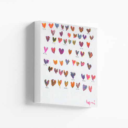 Set up your room with vibrant colors using the 'Seeds of Hope' Art Print , an original heart wall word artwork by Kerri Rosenthal - Perfect for living room wall decor