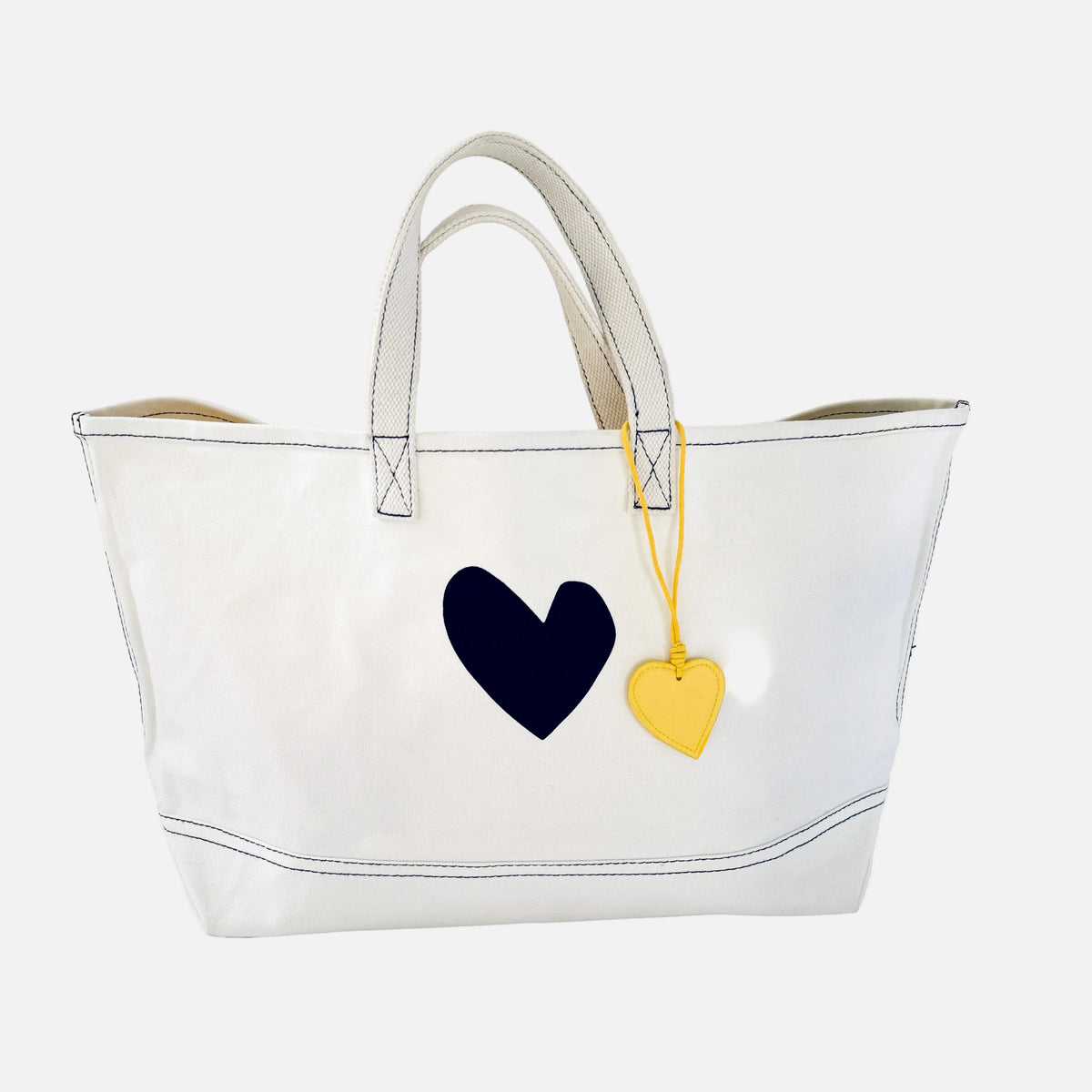 Imperfect Heart White Canvas Tote Bag – KERRI ROSENTHAL