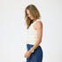Off white tank top with embroidered heart - Shop women's cute ribbed tank tops by Kerri Rosenthal.