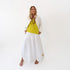 White jacket denim with lime green sweater tank top and white maxi skirt - Tank tops & jackets by Kerri Rosenthal
