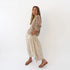 Vacance pintuck beige maxi skirt in cotton with beige sweater - Shop women's cute maxi skirts & sweaters by Kerri Rosenthal