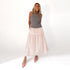 Pink skirt with sleeveless grey tank top in cotton - Shop women's cute tank tops by Kerri Rosenthal.