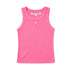 KR ribbed cotton blend palm pink tank top with a contrast embroidered heart - flattering women's tank tops by Kerri Rosenthal
