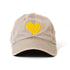 heart patch sand beige baseball cap hat in 100% cotton. Shop cute baseball caps hats for women by Kerri Rosenthal