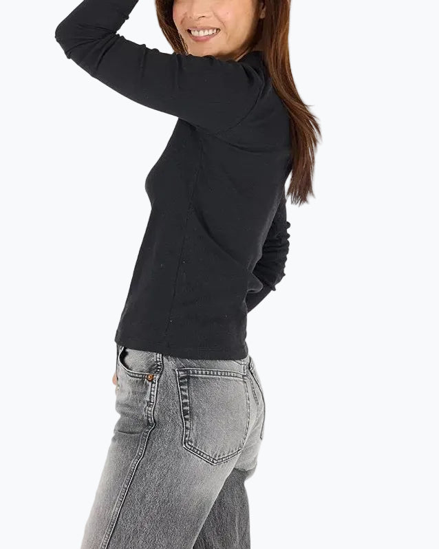 KR Long Sleeve Rib Black Women's Tee – KERRI ROSENTHAL