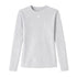 KR long sleeve rib heather gray tee in soft cotton blend with a tiny imperfect heart - Shop women's tees by Kerri Rosenthal