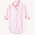 Mia lightweight pink oxford button-up shirt in 100% cotton with heart elbow patches - Cute women's button-up shirts by Kerri Rosenthal.