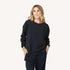 Ex-Boyfriend patchwork black sweatshirt in 100% cotton fleece with heart elbow patches - Shop women's sweatshirts by Kerri Rosenthal
