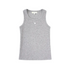 KR ribbed gray tank top in cotton blend with a tiny embroidered heart - Shop women's tank tops by Kerri Rosenthal