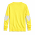 Patchwork cotton yellow pullover sweater in cotton cashmere blend with heart elbow patches - Shop women's pullover sweaters by Kerri Rosenthal