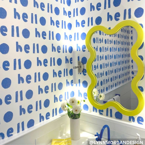 Oh Hi Wallpaper - Indigo