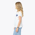 short sleeve white tee with navy imperfect drippy heart graphic tees - Cute t-shirts by Kerri Rosenthal