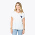 short sleeve white tee with navy imperfect drippy heart graphic tees - Cute t-shirts by Kerri Rosenthal