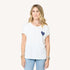 short sleeve white tee with navy imperfect drippy heart graphic tees - Cute t-shirts by Kerri Rosenthal