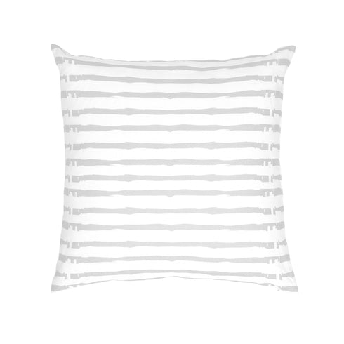 White ground with grey stripe Bibliotheque cute decorative pillow by Kerri Rosenthal