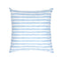 Bibliotheque white ground with blue stripe cute decorative square throw pillow by Kerri Rosenthal