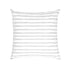 Bibliotheque white ground with grey stripe cute decorative square throw pillow by Kerri Rosenthal