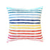 White ground with multi stripe Bibliotheque cute decorative square throw pillow by Kerri Rosenthal