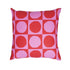 Red hot pink Yin + Yang cute decorative throw pillows by Kerri Rosenthal