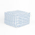 Bibliotheque blue white stripe floor block ottoman throw pillow and wall paper - Home Decor by Kerri Rosenthal