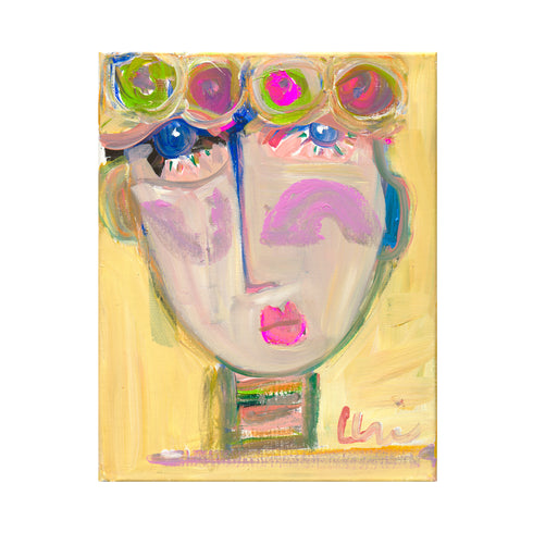 Tiki Ricky colorful art print by Kerri Rosenthal - Unique artwork for living room wall decor