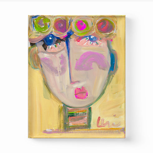 Tiki Ricky colorful art print by Kerri Rosenthal - Unique artwork for living room wall decor