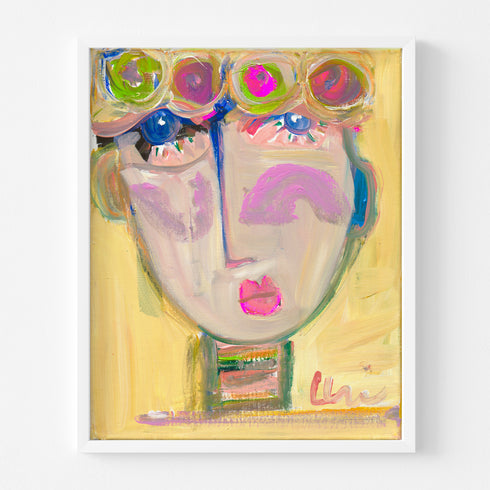 Tiki Ricky colorful art print by Kerri Rosenthal - Unique artwork for living room wall decor