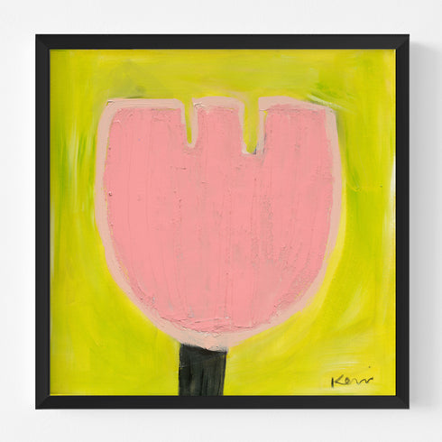 Grapefruit Tulip art print by Kerri Rosenthal - Unique artwork for living room wall decor