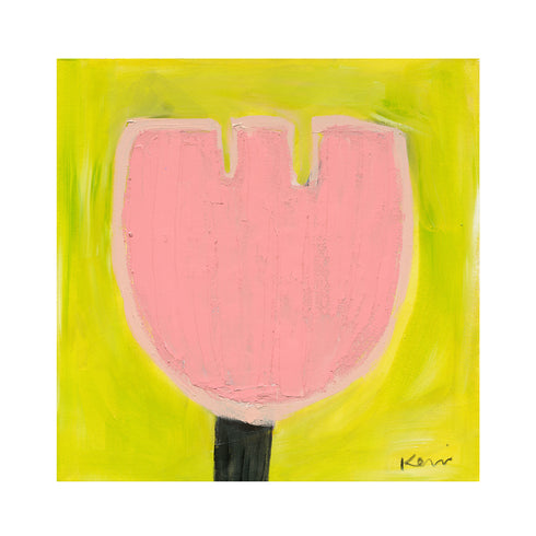 Grapefruit Tulip art print by Kerri Rosenthal - Unique artwork for living room wall decor