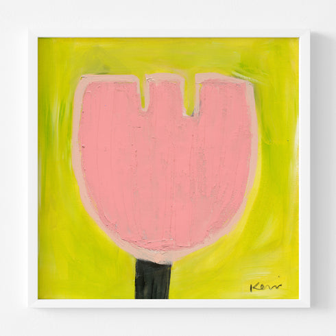 Grapefruit Tulip art print by Kerri Rosenthal - Unique artwork for living room wall decor
