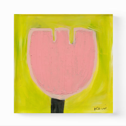 Grapefruit Tulip art print by Kerri Rosenthal - Unique artwork for living room wall decor