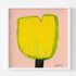 Lemon Tulip Original Painting inspired home interiors for modern living spaces by Kerri Rosenthal.
