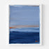 Santorini Sunset indigo blue art print by Kerri Rosenthal - Unique artwork for living room wall decor