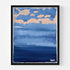 Mykonos Morning indigo blue art print by Kerri Rosenthal - Unique artwork for living room wall decor
