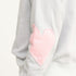 cute heart elbow patch light grey sweatshirt for women - cute sweatshirts by Kerri Rosenthal