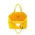 Bright sunshine yellow imperfect heart cotton canvas tote bag by Kerri Rosenthal