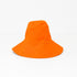 Stylish orange sunny daze cotton bucket hat big brim and embroidered details - Cute designer bucket caps hats by Kerri Rosenthal