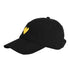 KR Embroidered black cap hat with yellow heart 100% cotton - Cute baseball caps by Kerri Rosenthal